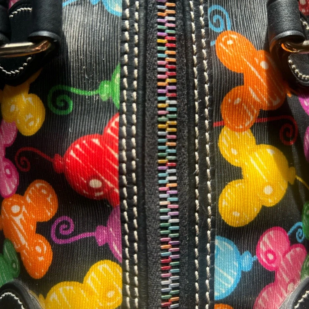 Retired Dooney & Bourke Disney Parks 10th Anniversary Mickey Balloons Satchel - Picture 9 of 16